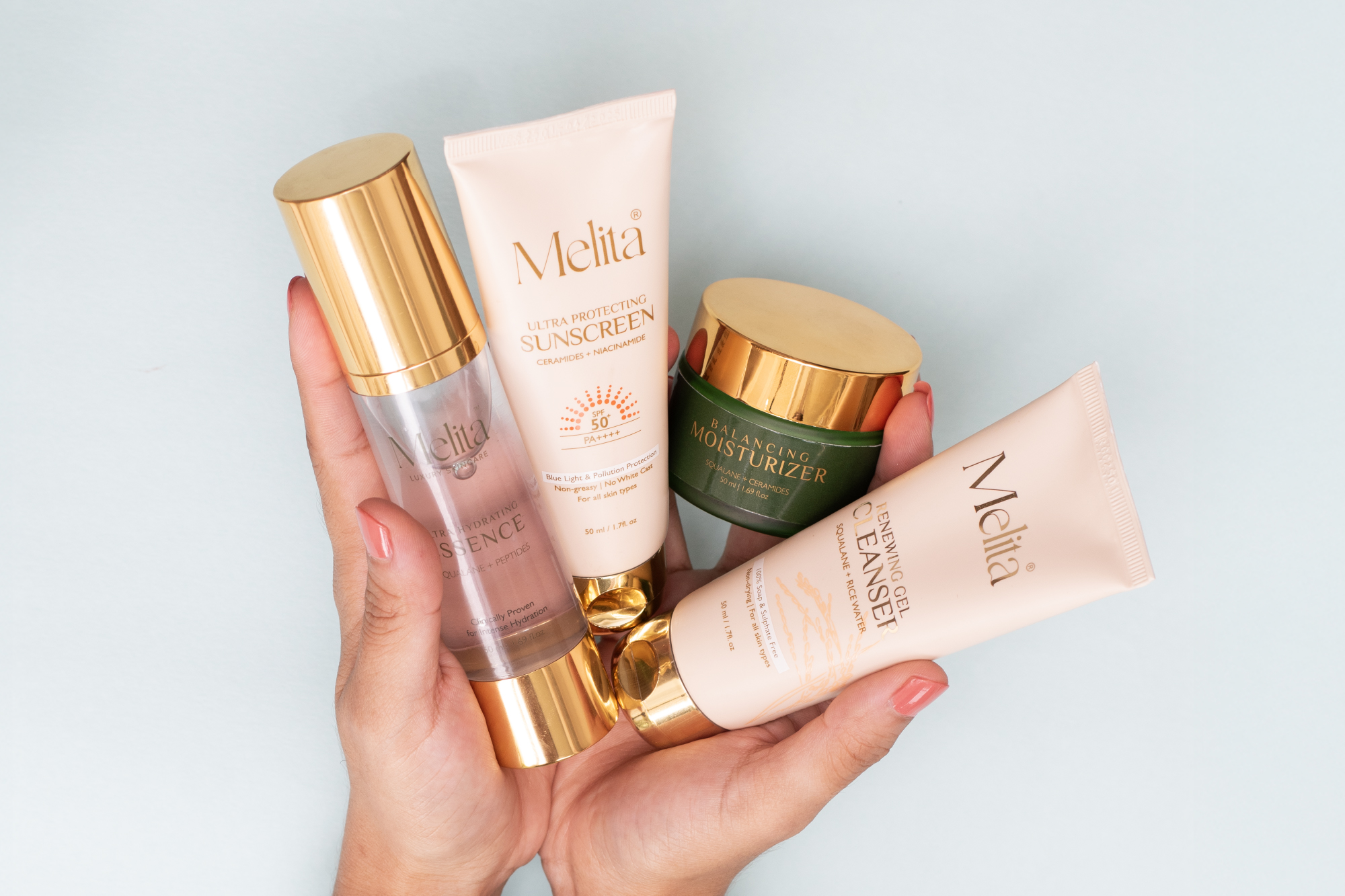Customer holding Melita sunscreen